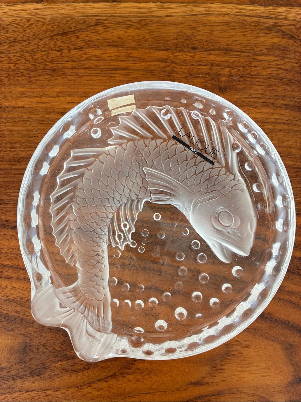 Signed Lalique Koi Fish Concarneau Ashtray Dish